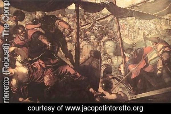 Jacopo Tintoretto (Robusti) - Battle between Turks and Christians 1588-89