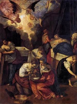 Jacopo Tintoretto (Robusti) - Birth of St John the Baptist c. 1563