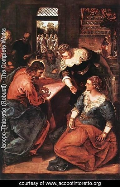Jacopo Tintoretto (Robusti) - Christ in the House of Martha and Mary 1570-75