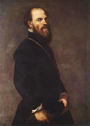 Jacopo Tintoretto (Robusti) - Man with a Golden Lace 1550-60