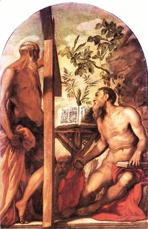 Jacopo Tintoretto (Robusti) - St Jerome and St Andrew c. 1552