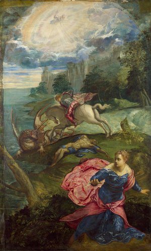 Jacopo Tintoretto (Robusti) - St. George and the Dragon 1555-58