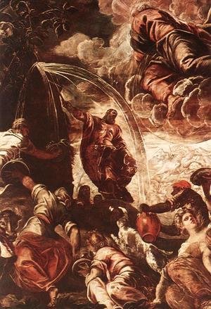 Jacopo Tintoretto (Robusti) - Moses Drawing Water from the Rock [detail: 1]