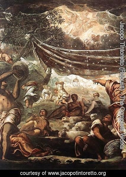 Jacopo Tintoretto (Robusti) - The Miracle of Manna [detail: 1]