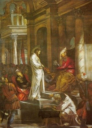Jacopo Tintoretto (Robusti) - Christ Before Pilate (Cristo davanti a Pilato)