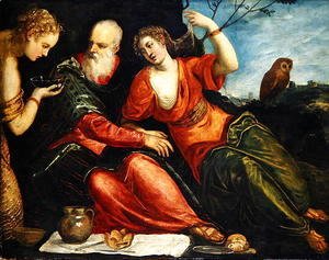 Jacopo Tintoretto (Robusti) - Lot and his Daughters