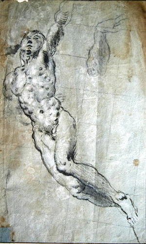 Jacopo Tintoretto (Robusti) - Study for the body of St. George