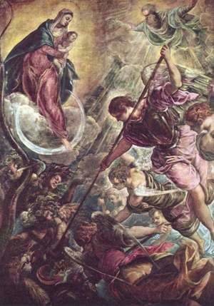 Jacopo Tintoretto (Robusti) - Archangel Michael Fights Satan, c.1590