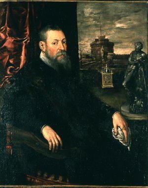 Jacopo Tintoretto (Robusti) - Portrait of Collector, 1560-65