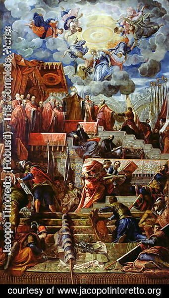 Jacopo Tintoretto (Robusti) - Doge Niccolo da Ponte Receiving a Crown of Laurels from the City of Venice