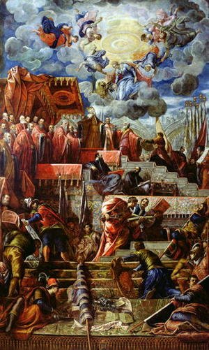 Jacopo Tintoretto (Robusti) - Doge Niccolo da Ponte Receiving a Crown of Laurels from the City of Venice