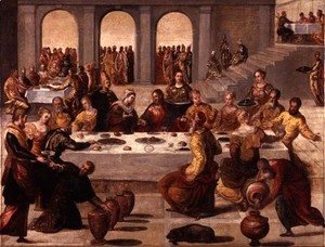 Jacopo Tintoretto (Robusti) - The Wedding Feast at Cana, c.1545