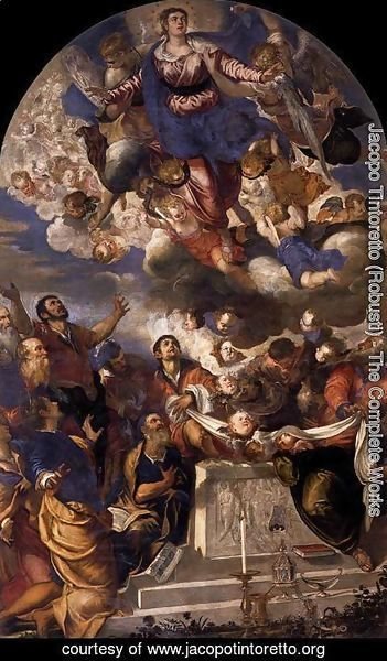 Jacopo Tintoretto (Robusti) - The Assumption of the Virgin, 1555