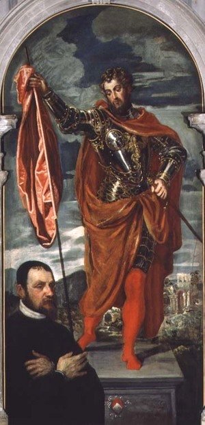 Jacopo Tintoretto (Robusti) - St. Demetrius and a Donor from the Ghisi Family