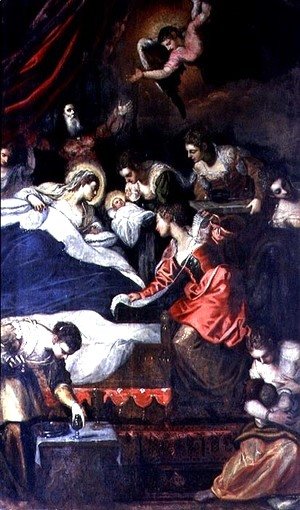 Jacopo Tintoretto (Robusti) - Birth of the Virgin