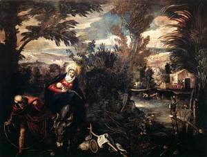 Jacopo Tintoretto (Robusti) - The Flight into Egypt, c.1575-77
