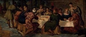 Jacopo Tintoretto (Robusti) - King Belshazzars Banquet, c.1543-44