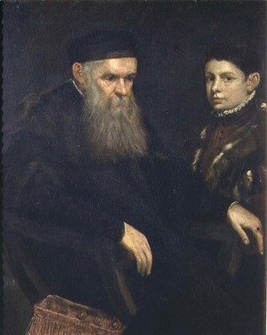 Jacopo Tintoretto (Robusti) - Old man and his servant, 1565