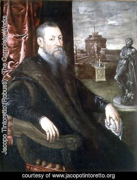Jacopo Tintoretto (Robusti) - Portrait of an Art Collector