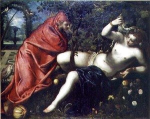 Jacopo Tintoretto (Robusti) - Angelica and the Hermit