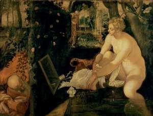 Jacopo Tintoretto (Robusti) - Susanna Bathing, 1555-56
