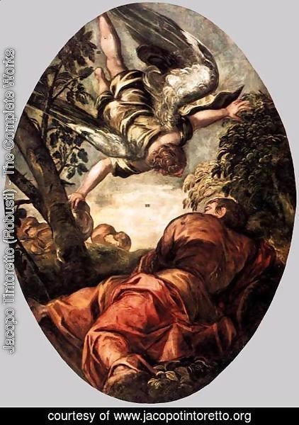 Jacopo Tintoretto (Robusti) - Elijah Fed by the Angel