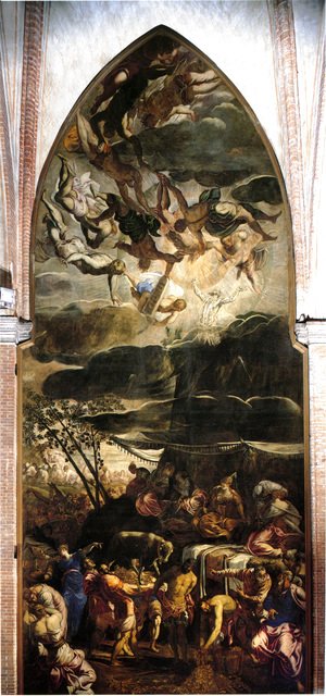Jacopo Tintoretto (Robusti) - Moses Receiving the Tables of the Law