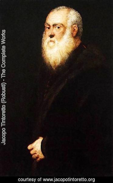 Jacopo Tintoretto (Robusti) - Portrait of a White-Bearded Man