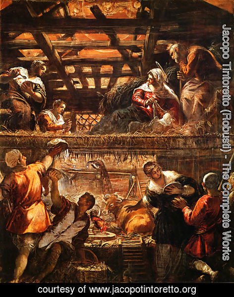 Jacopo Tintoretto (Robusti) - The Adoration of the Shepherds