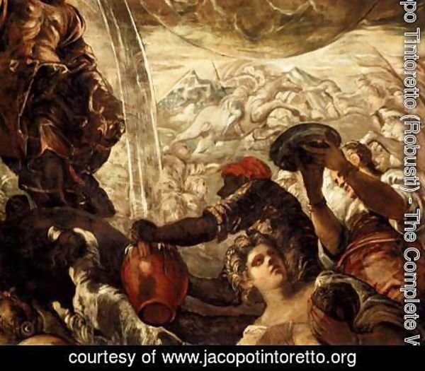Jacopo Tintoretto (Robusti) - Moses Drawing Water from the Rock (detail 1)