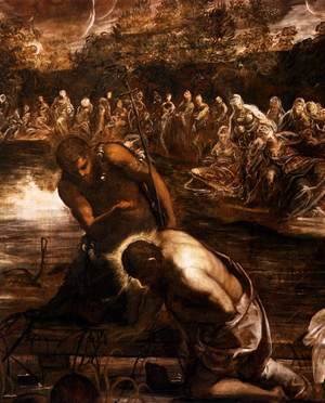 Jacopo Tintoretto (Robusti) - The Baptism of Christ (detail 2)