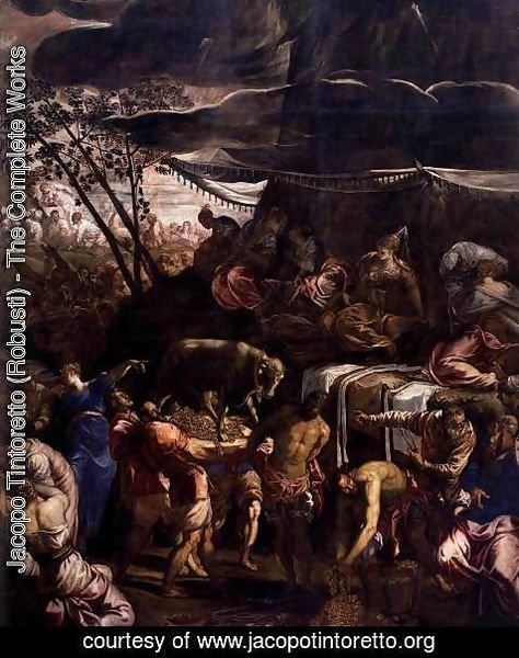 Jacopo Tintoretto (Robusti) - Moses Receiving the Tables of the Law (detail) 2