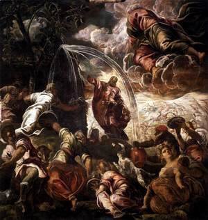 Jacopo Tintoretto (Robusti) - Moses Drawing Water from the Rock