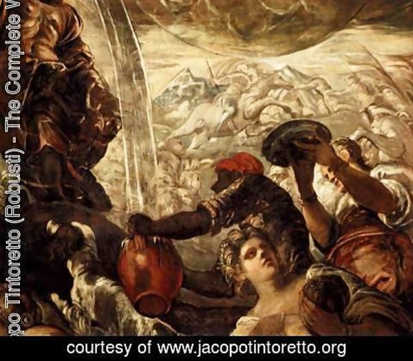 Jacopo Tintoretto (Robusti) - Moses Drawing Water from the Rock (detail)
