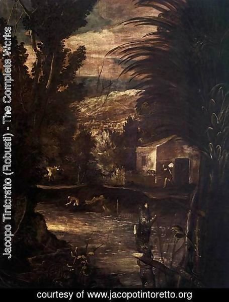 Jacopo Tintoretto (Robusti) - The Flight into Egypt (detail)
