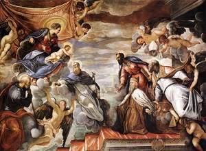 Jacopo Tintoretto (Robusti) - Doge Nicolo da Ponte Invoking the Protection of the Virgin