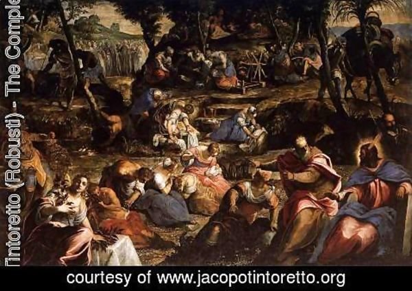 Jacopo Tintoretto (Robusti) - The Jews in the Desert 2