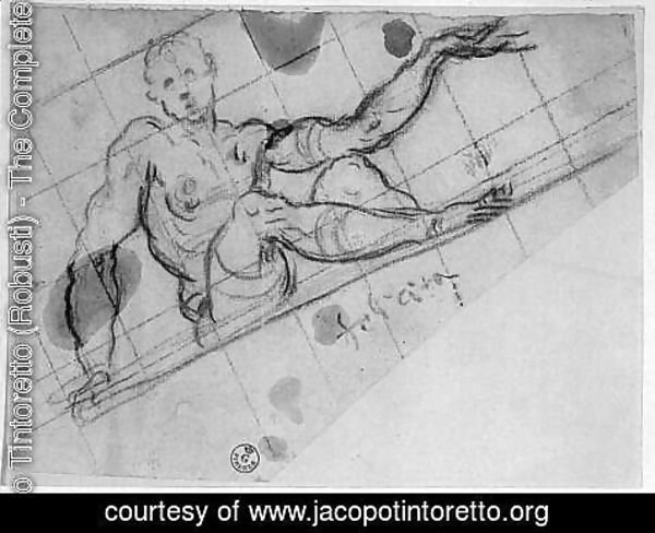 Jacopo Tintoretto (Robusti) - Design for an Allegory of Fortune (Felicita)