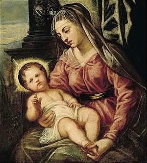 Jacopo Tintoretto (Robusti) - The Madonna And Child