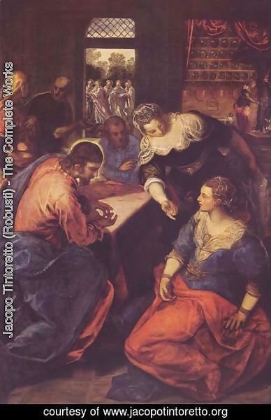 Jacopo Tintoretto (Robusti) - Christ with Mary and Martha