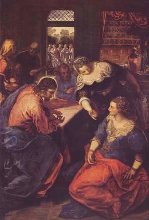 Jacopo Tintoretto (Robusti) - Christ with Mary and Martha