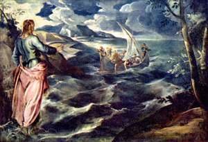 Jacopo Tintoretto (Robusti) - Christ on the Sea of Tiberias