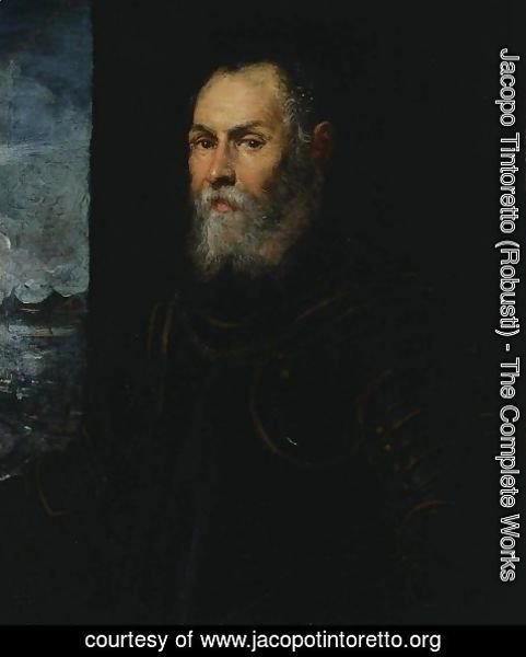 Jacopo Tintoretto (Robusti) - Portrait of a Venetian admiral