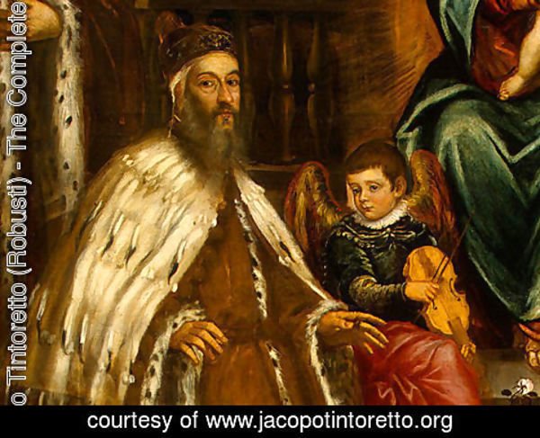 Jacopo Tintoretto (Robusti) - Doge Alvise I Mocenigo and Family Before the Madonna