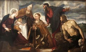 Virgin and Child with Saint Catherine, Saint Augustine, Saint Marc and Saint John the Baptist