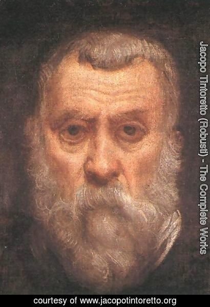 Jacopo Tintoretto (Robusti) - Self-portrait (detail) c. 1588