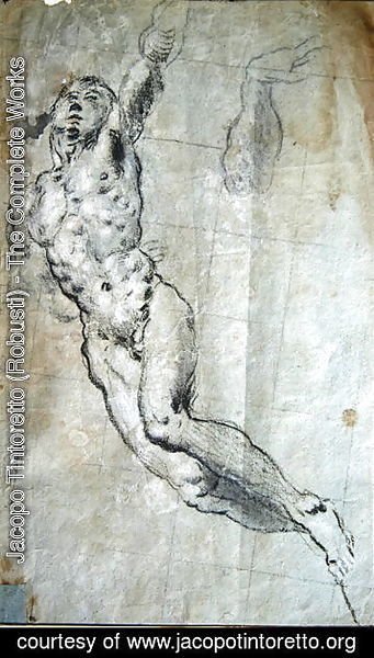 Jacopo Tintoretto (Robusti) - Study for the body of St. George