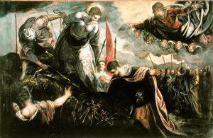 Jacopo Tintoretto (Robusti) - Saint Catherine prepares for her exexcution