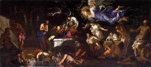 Jacopo Tintoretto (Robusti) - St. Roch Visited by an Angel in Prison, 1567