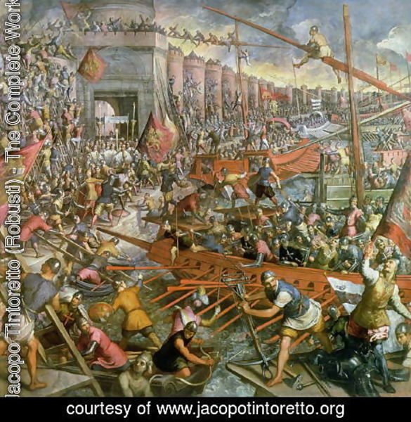 Jacopo Tintoretto (Robusti) - The Capture of Constantinople in 1204